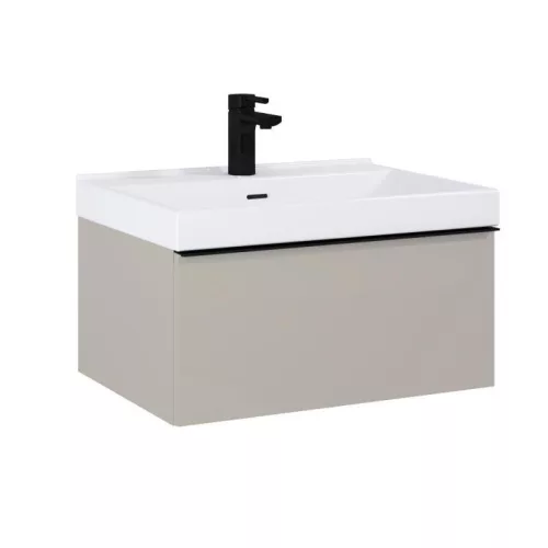 Alsó szekrény, AREZZO design MONTEREY 60 cm-es alsószekrény 1 fiókkal Matt Beige színben, szifonk