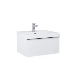   Alsó szekrény, AREZZO design MONTEREY 60 cm-es alsószekrény 1 fiókkal Matt Fehér színben, szifonk