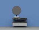 Alsó szekrény, AREZZO design MONTEREY 60 cm-es alsószekrény 1 fiókkal Matt Szürke színben, szifon