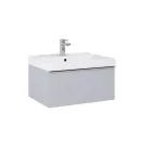 Alsó szekrény, AREZZO design MONTEREY 60 cm-es alsószekrény 1 fiókkal Matt Szürke, szifonkivágáss