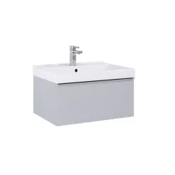   Alsó szekrény, AREZZO design MONTEREY 60 cm-es alsószekrény 1 fiókkal Matt Szürke, szifonkivágáss