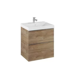   Alsó szekrény, AREZZO design MONTEREY 60 cm-es alsószekrény 2 fiókkal Canela tölgy színben, szifo