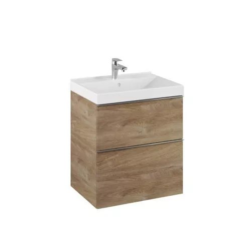Alsó szekrény, AREZZO design MONTEREY 60 cm-es alsószekrény 2 fiókkal Canela tölgy színben, szifo