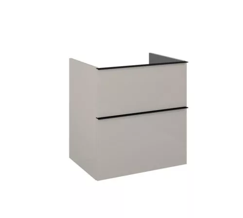 Alsó szekrény, AREZZO design MONTEREY 60 cm-es alsószekrény 2 fiókkal Matt Beige színben, szifonk