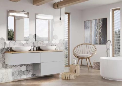 Alsó szekrény, AREZZO design MONTEREY 60 cm-es alsószekrény 2 fiókkal Matt Szürke színben, szifon