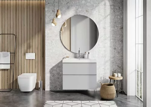 Alsó szekrény, AREZZO design MONTEREY 60 cm-es alsószekrény 2 fiókkal Matt Szürke színben, szifon