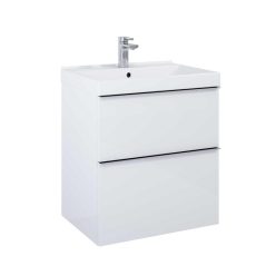   Alsó szekrény, AREZZO design MONTEREY 60 cm-es alsószekrény 2 fiókkal Mf. fehér színben, szifonki