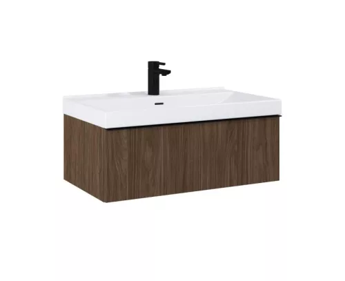 Alsó szekrény, AREZZO design MONTEREY 80 cm-es alsószekrény 1 fiókkal Lincoln dió színben, szifon