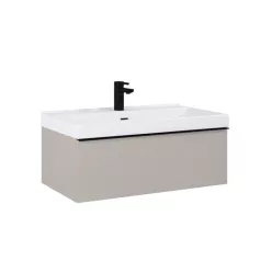   Alsó szekrény, AREZZO design MONTEREY 80 cm-es alsószekrény 1 fiókkal Matt Beige színben, szifonk