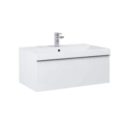   Alsó szekrény, AREZZO design MONTEREY 80 cm-es alsószekrény 1 fiókkal Matt Fehér színben, szifonk