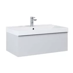   Alsó szekrény, AREZZO design MONTEREY 80 cm-es alsószekrény 1 fiókkal Matt Szürke színben, szifon