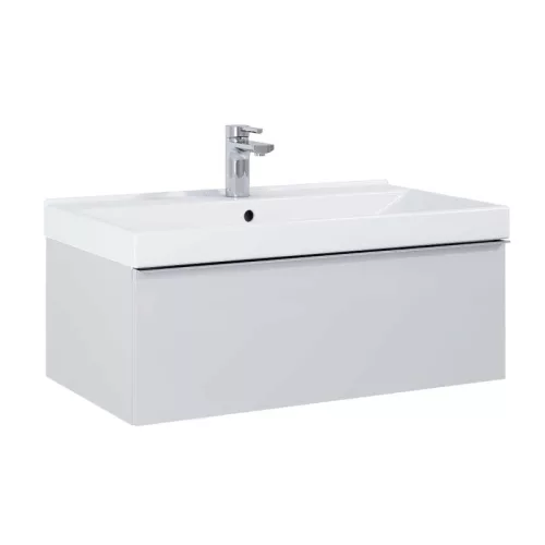 Alsó szekrény, AREZZO design MONTEREY 80 cm-es alsószekrény 1 fiókkal Matt Szürke színben, szifon