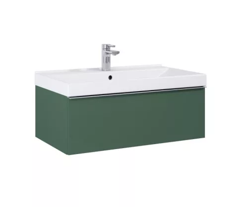 Alsó szekrény, AREZZO design MONTEREY 80 cm-es alsószekrény 1 fiókkal Matt Zöld színben, szifonki