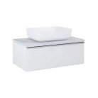 Alsó szekrény, AREZZO design MONTEREY 80 cm-es alsószekrény 1 fiókkal Mf. fehér színben, szifonki