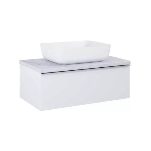 Alsó szekrény, AREZZO design MONTEREY 80 cm-es alsószekrény 1 fiókkal Mf. fehér színben, szifonki