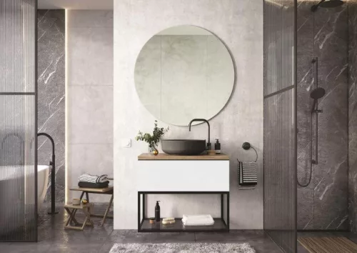 Alsó szekrény, AREZZO design MONTEREY 80 cm-es alsószekrény 1 fiókkal Mf. fehér színben, szifonki