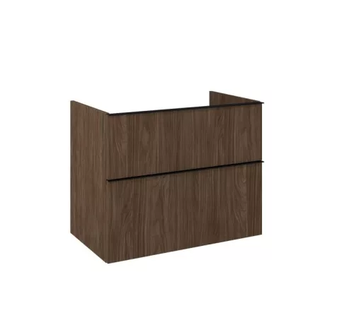 Alsó szekrény, AREZZO design MONTEREY 80 cm-es alsószekrény 2 fiókkal Lincoln dió színben, szifon