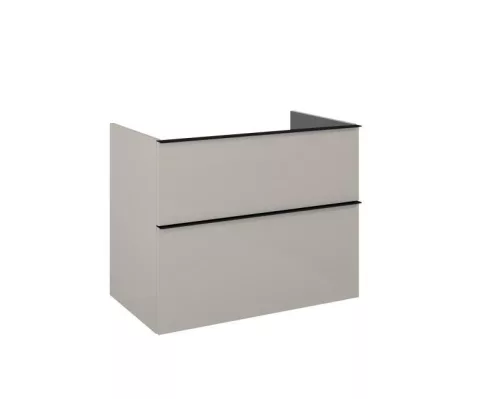 Alsó szekrény, AREZZO design MONTEREY 80 cm-es alsószekrény 2 fiókkal Matt beige színben, szifonk