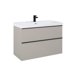   Alsó szekrény, AREZZO design MONTEREY 80 cm-es alsószekrény 2 fiókkal Matt beige színben, szifonk