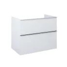 Alsó szekrény, AREZZO design MONTEREY 80 cm-es alsószekrény 2 fiókkal Matt Fehér színben, szifonk