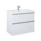 Alsó szekrény, AREZZO design MONTEREY 80 cm-es alsószekrény 2 fiókkal Matt Fehér színben, szifonk