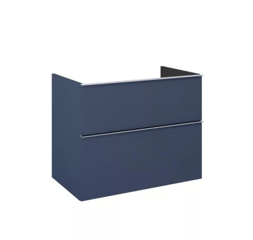 Alsó szekrény, AREZZO design MONTEREY 80 cm-es alsószekrény 2 fiókkal Matt Kék színben, szifonkiv