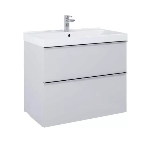 Alsó szekrény, AREZZO design MONTEREY 80 cm-es alsószekrény 2 fiókkal Matt Szürke színben, szifon