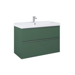   Alsó szekrény, AREZZO design MONTEREY 80 cm-es alsószekrény 2 fiókkal Matt Zöld színben, szifonki