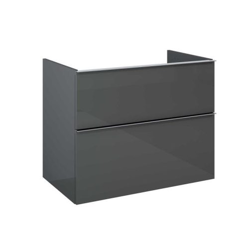 Alsó szekrény, AREZZO design MONTEREY 80 cm-es alsószekrény 2 fiókkal Mf. antracit színben, szifo
