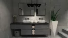 Alsó szekrény, AREZZO design MONTEREY 80 cm-es alsószekrény 2 fiókkal Mf. antracit színben, szifo