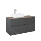 Alsó szekrény, AREZZO design MONTEREY 80 cm-es alsószekrény 2 fiókkal Mf. antracit színben, szifo