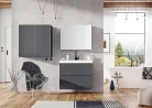 Alsó szekrény, AREZZO design MONTEREY 80 cm-es alsószekrény 2 fiókkal Mf. antracit színben, szifo