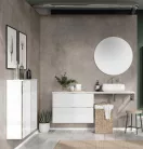 Alsó szekrény, AREZZO design MONTEREY 80 cm-es alsószekrény 2 fiókkal Mf. fehér színben, szifonki