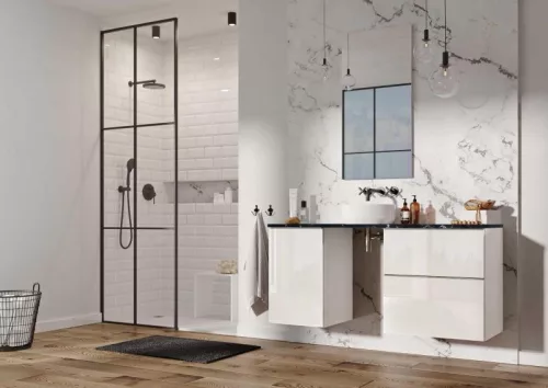 Alsó szekrény, AREZZO design MONTEREY 80 cm-es alsószekrény 2 fiókkal Mf. fehér színben, szifonki