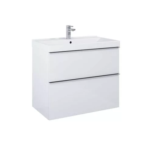 Alsó szekrény, AREZZO design MONTEREY 80 cm-es alsószekrény 2 fiókkal Mf. fehér színben, szifonki