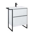 Alsó szekrény, AREZZO design MONTEREY 80 cm-es alsószekrény 2 fiókkal Mf. fehér színben, szifonki