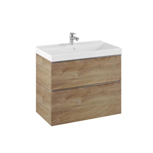 Alsó szekrény, AREZZO design MONTEREY 80 cm-es alsószekrény 2 fiókkal, Canela tölgy színben,szifo