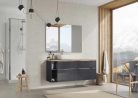 Alsó szekrény, AREZZO design MONTEREY Duo 20 cm-es nyitott elem Mf. antracit színben