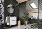 Bútor kiegészítő, AREZZO design MONTEREY oldalsó fekete fémkeret törölközőtartóval