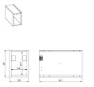 Fali szekrény, AREZZO design MONTEREY Slim 20 cm-es nyitott elem Matt fekete színben