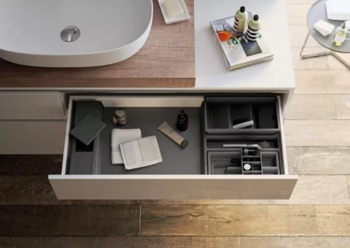 Fiókrendező, AREZZO design fiókrendező 350 mm, L méret, matt antracit