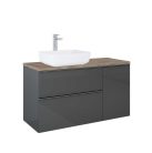 Mosdópult, AREZZO design 100x46 cm mosdópult, Természetes tölgy színben