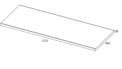 Mosdópult, AREZZO design 120x46 cm mosdópult, Mf. Fehér színben