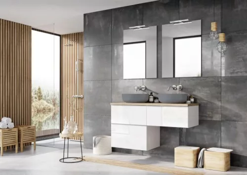 Mosdópult, AREZZO design 120x46 cm mosdópult, Természetes tölgy