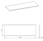 Mosdópult, AREZZO design 140(90+50)x49,4x2,8 cm mosdópult, Természetes tölgy