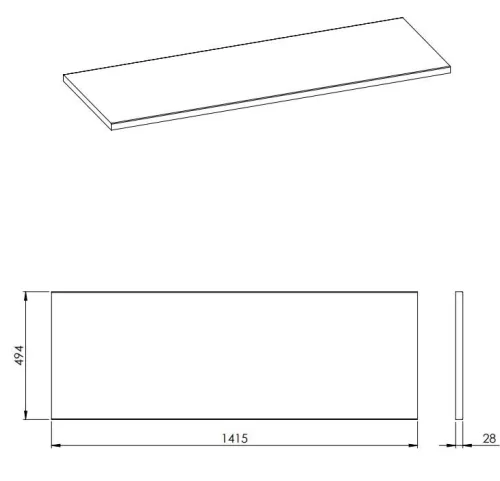 Mosdópult, AREZZO design 140(90+50)x49,4x2,8 cm mosdópult, Természetes tölgy