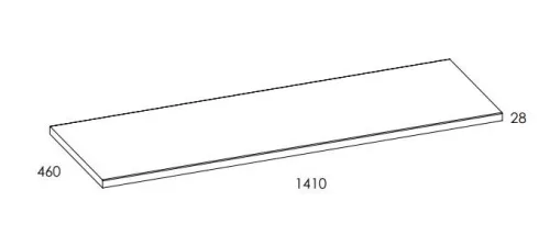 Mosdópult, AREZZO design 140x46 cm mosdópult, Mf. Fehér színben