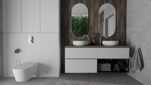 Mosdópult, AREZZO design 160x46 cm mosdópult, Természetes tölgy színben