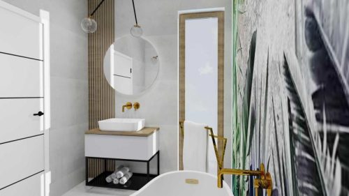 Mosdópult, AREZZO design 60x46 cm mosdópult,  Természetes tölgy színben