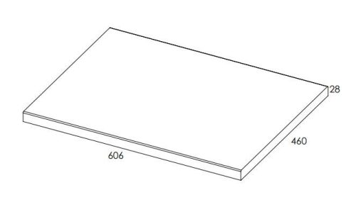 Mosdópult, AREZZO design 60x46 cm mosdópult,  Természetes tölgy színben